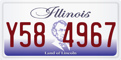 IL license plate Y584967