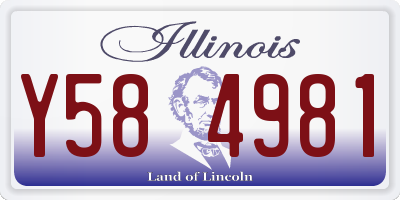 IL license plate Y584981