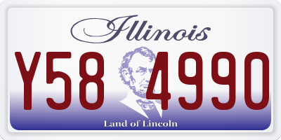 IL license plate Y584990