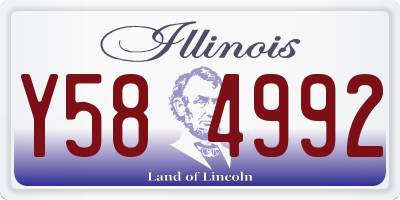 IL license plate Y584992