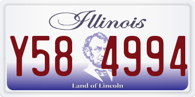 IL license plate Y584994