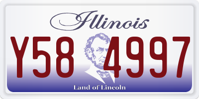 IL license plate Y584997