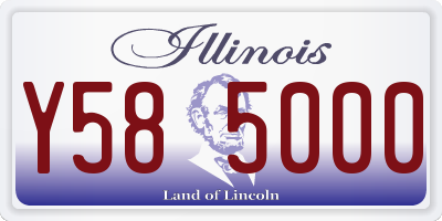 IL license plate Y585000