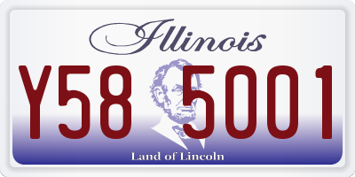 IL license plate Y585001