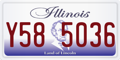 IL license plate Y585036