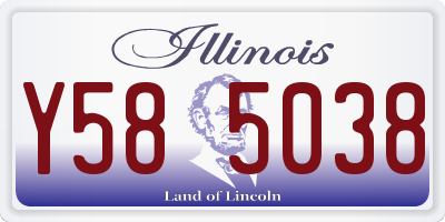 IL license plate Y585038