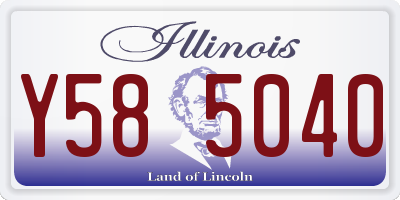 IL license plate Y585040