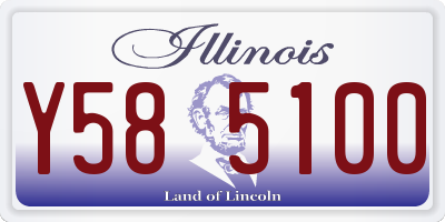 IL license plate Y585100