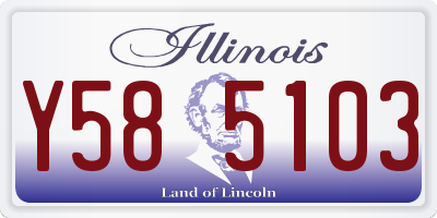 IL license plate Y585103