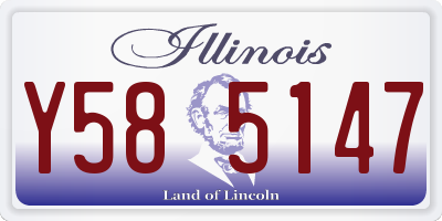 IL license plate Y585147