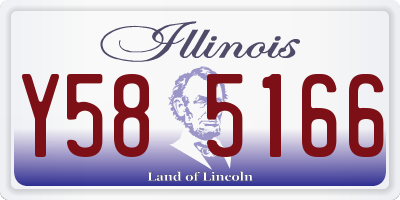 IL license plate Y585166