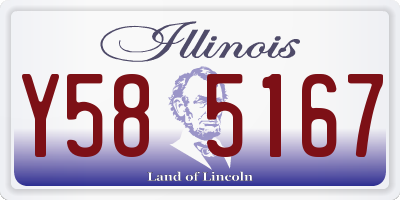 IL license plate Y585167