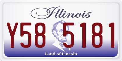 IL license plate Y585181
