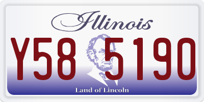 IL license plate Y585190