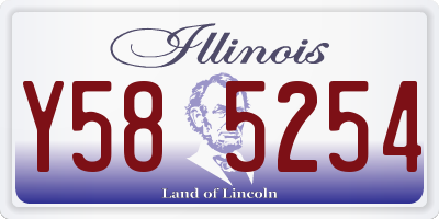 IL license plate Y585254