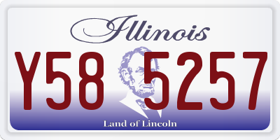 IL license plate Y585257