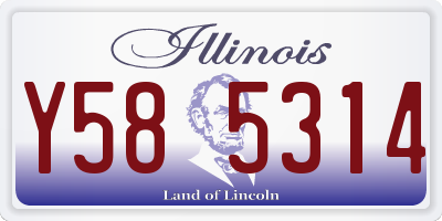 IL license plate Y585314