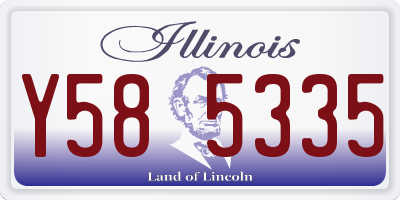 IL license plate Y585335