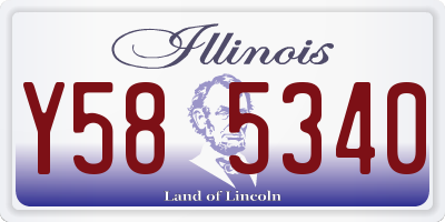 IL license plate Y585340