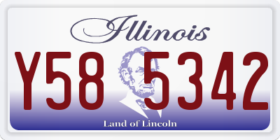 IL license plate Y585342