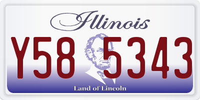 IL license plate Y585343