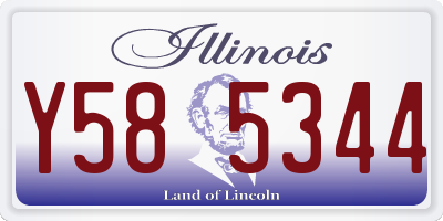 IL license plate Y585344