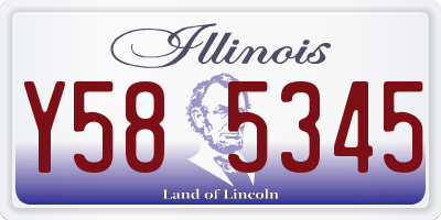 IL license plate Y585345