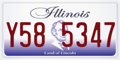 IL license plate Y585347