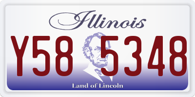 IL license plate Y585348