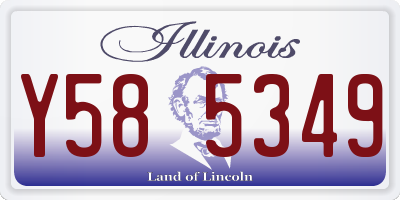 IL license plate Y585349