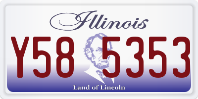 IL license plate Y585353