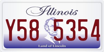 IL license plate Y585354