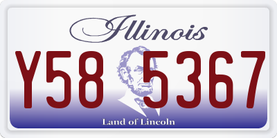 IL license plate Y585367