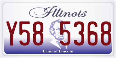 IL license plate Y585368