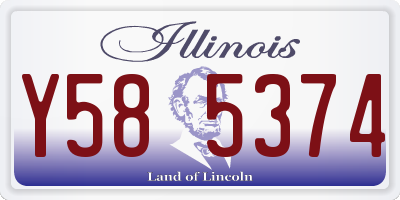 IL license plate Y585374