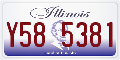 IL license plate Y585381