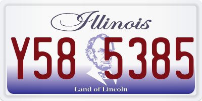 IL license plate Y585385