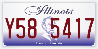 IL license plate Y585417