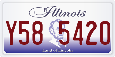IL license plate Y585420