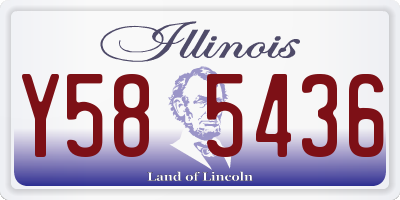 IL license plate Y585436