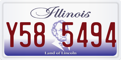 IL license plate Y585494