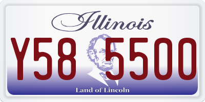 IL license plate Y585500