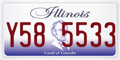 IL license plate Y585533