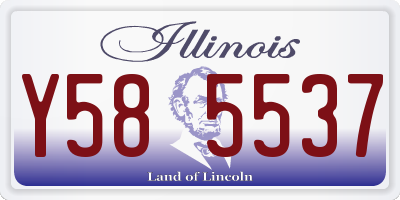 IL license plate Y585537