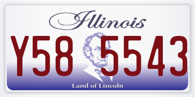 IL license plate Y585543