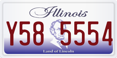 IL license plate Y585554