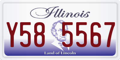 IL license plate Y585567