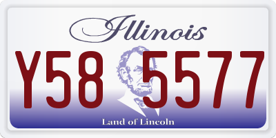 IL license plate Y585577