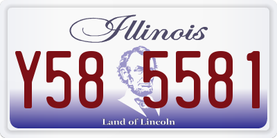 IL license plate Y585581
