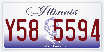 IL license plate Y585594